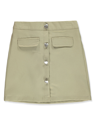 French Toast Girls' Heart Button Scooter Skirt - CookiesKids.com