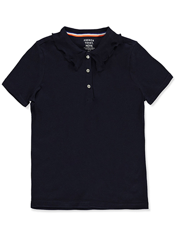 French Toast Girls' Rhinestone Button Polo Shirt - CookiesKids.com