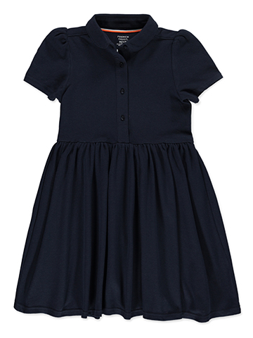 Girls' Short Sleeve Ruffle Pique Polo Dress - CookiesKids.com