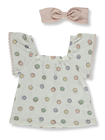 Lucky Brand Girls' 2-Piece T-Shirt Headband Set - CookiesKids.com