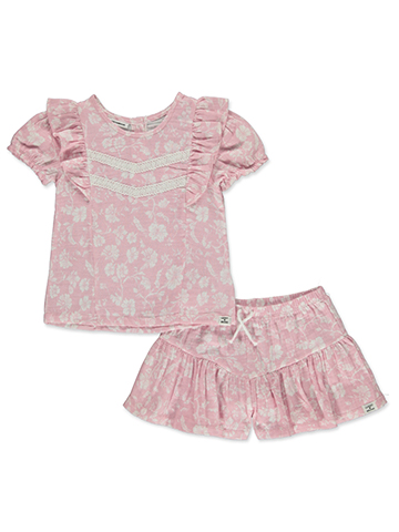 Lucky Brand Girls' 2-Piece Shorts Set Outfit - CookiesKids.com