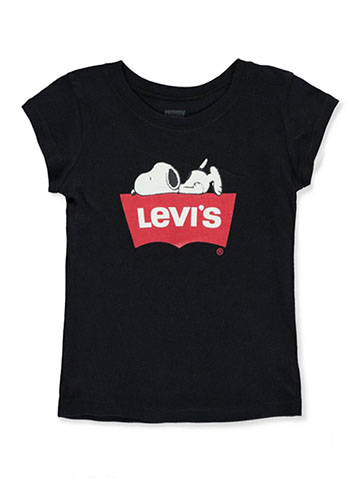 Levi’s Baby Girls’ Snoopy Naptime Graphic T-Shirt - CookiesKids.com