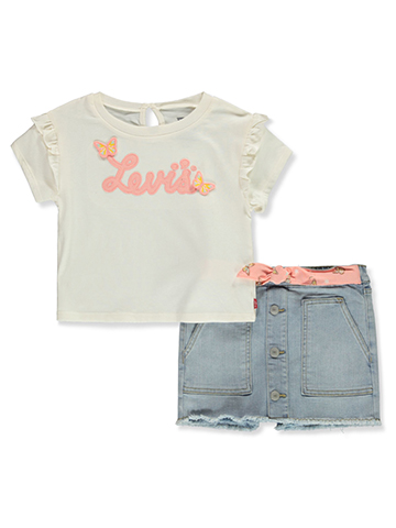 Levi's Girls' 2-Piece Skort Set Outfit - CookiesKids.com