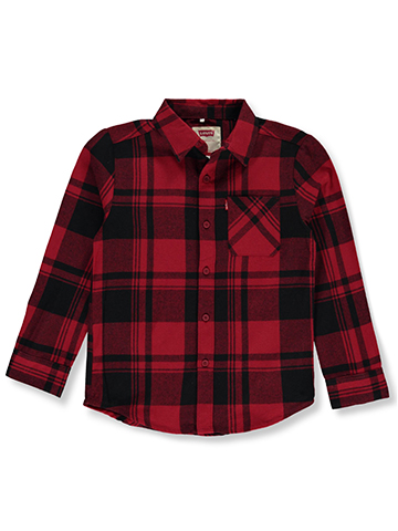 Levi's Boys' Flannel Button-Up Shirt - CookiesKids.com