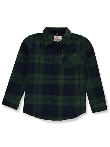 Levi's Boys' Flannel Button-Up Shirt - CookiesKids.com
