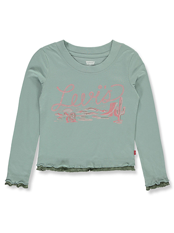 Levi's Girls' Long-Sleeve Cactus T-Shirt - CookiesKids.com