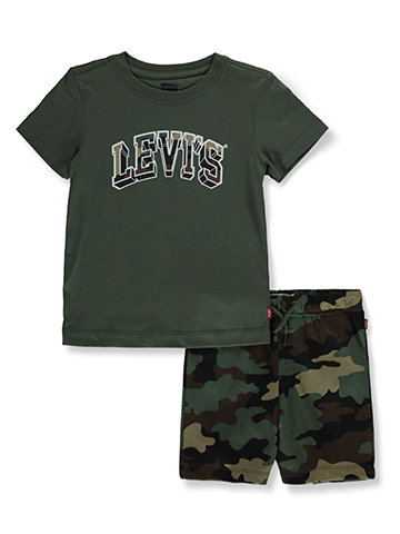 Levi's Boys' 2-Piece Camo Shorts Set Outfit - CookiesKids.com