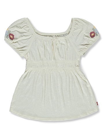 Levi's Girls' Smocked Peasant Top - CookiesKids.com