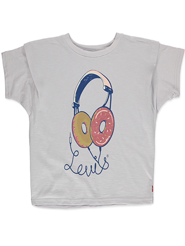Levi's Girls' Donut Headphones Graphic T-Shirt - CookiesKids.com