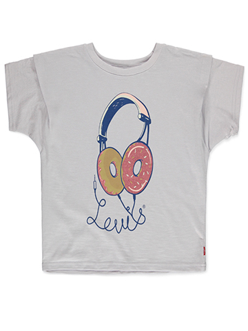 Levi's Girls' Donut Headphones Graphic T-Shirt - CookiesKids.com