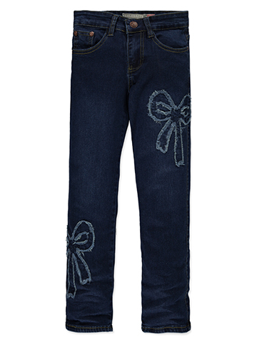 Celebrity Ace Girls' Straight Leg Bow Jeans - CookiesKids.com