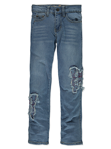 Celebrity Ace Girls' Straight Leg Butterfly Jeans - CookiesKids.com
