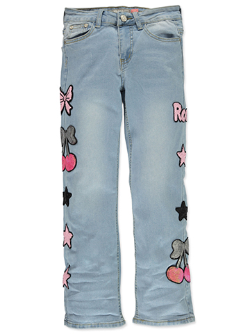 Celebrity Ace Girls' Embellished Straight-Leg Jeans - CookiesKids.com