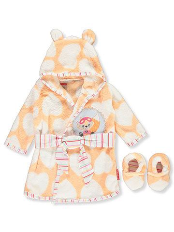 infant robe and slippers