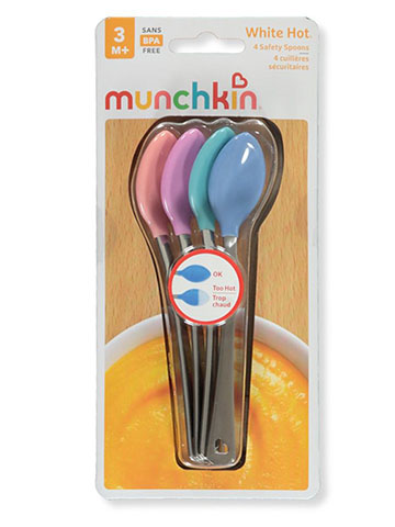 Munchkin White Hot 4-Pack Safety Spoons - CookiesKids.com