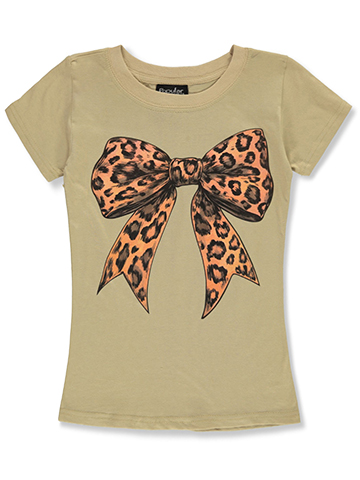 Popular Sports Girls' Leopard Bow T-Shirt - CookiesKids.com