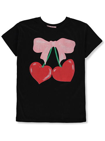 Miss Popular Girls' Heart Cherry T-Shirt - CookiesKids.com