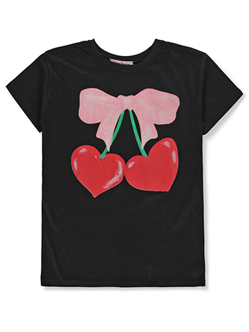 Miss Popular Girls' Heart Cherry T-Shirt - CookiesKids.com