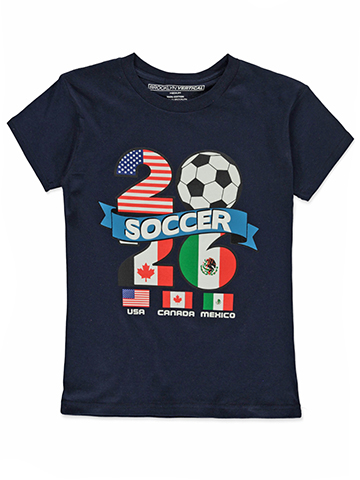 Brooklyn Vertical Boys' Soccer World Cup T-Shirt - CookiesKids.com