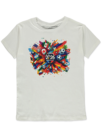Brooklyn Vertical Boys' Soccer World Cup T-Shirt - CookiesKids.com