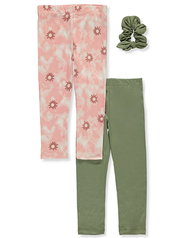 Young Hearts Girls' 3-Piece Leggings Scrunchie Set - CookiesKids.com
