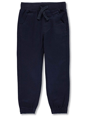 Nautica Boys’ School Uniform Knit Waist Tapered Twill Joggers - CookiesKids.com