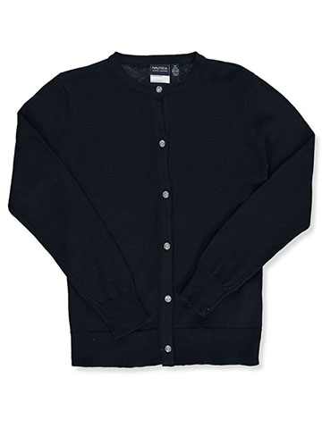 Nautica Girls’ Bejeweled Button Placket Cardigan - CookiesKids.com