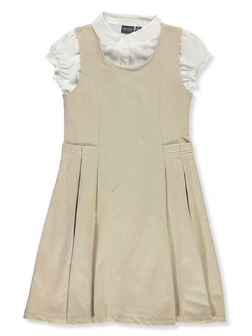 Nautica Girls’ 2-Piece Blouse & School Jumper Set - CookiesKids.com