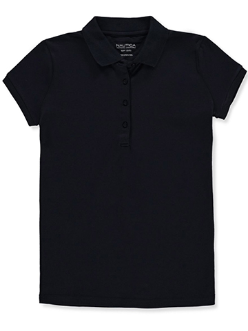 Nautica Junior Girls' Pique Polo - CookiesKids.com