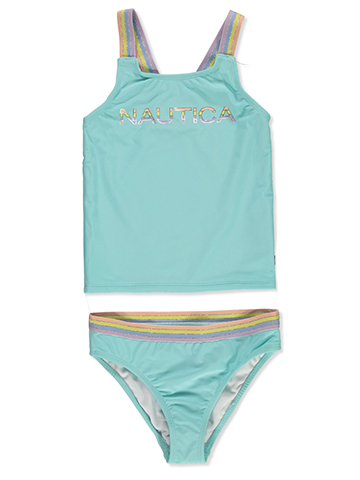 Nautica Girls' 2-Piece Rainbow Strap Swimsuit Set - CookiesKids.com