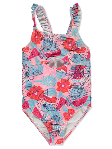 Nautica Girls' 1-Piece Swimsuit - CookiesKids.com