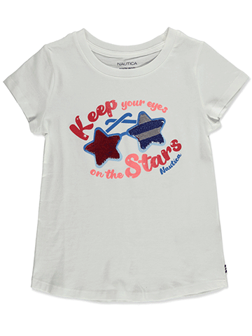 Nautica Girls' Starry Eyes Sequin T-Shirt - CookiesKids.com