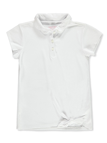 Nautica Girls' Performance Mesh Twist Polo - CookiesKids.com