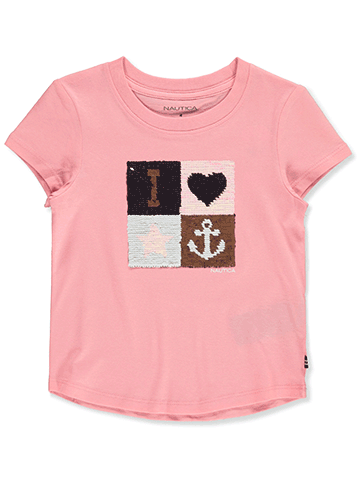 Nautica Girls' Flip Sequin Anchor T-Shirt - CookiesKids.com