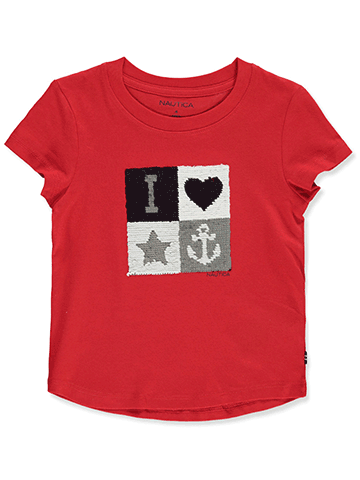 Nautica Girls' Flip Sequin Anchor T-Shirt - CookiesKids.com