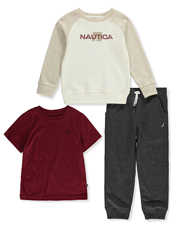 Nautica Boys' 3-Piece Joggers Set Outfit - CookiesKids.com