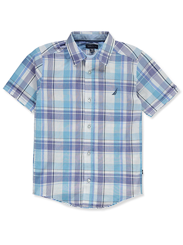 Nautica Boys' Spring Button-Up Shirt - CookiesKids.com