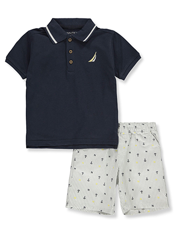 Nautica Boys' 2-Piece Woven Shorts Set Outfit - CookiesKids.com