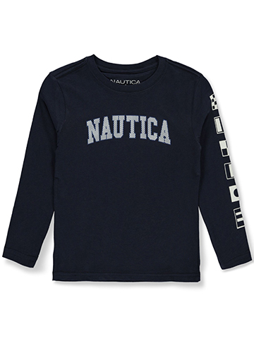Nautica Boys' Long-Sleeve Flags T-Shirt - CookiesKids.com