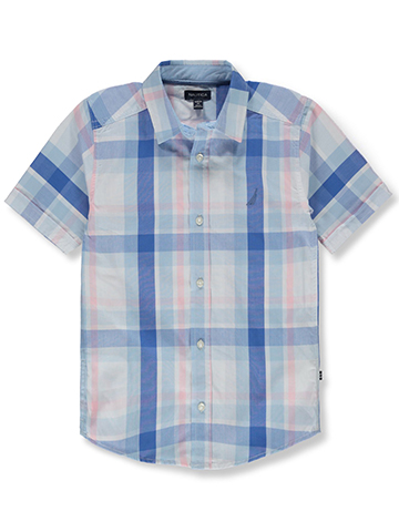 Nautica Boys' Americana Stripes Button-Up Shirt - CookiesKids.com