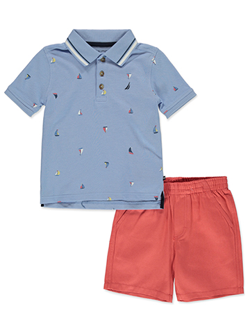 Nautica Boys' 2-Piece Sail Shorts Set Outfit - CookiesKids.com
