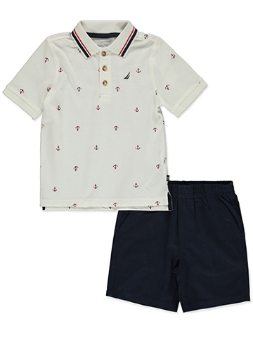 Nautica Boys' 2-Piece Anchor Shorts Set Outfit - CookiesKids.com
