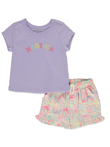 Nautica Girls' 2-Piece Shorts Set Outfit - CookiesKids.com
