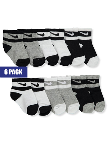 Nike Baby Boys' 6-Pack Quarter Socks - CookiesKids.com