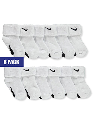 Nike Baby Boys' 6-Pack Cuffed Terry Socks - CookiesKids.com