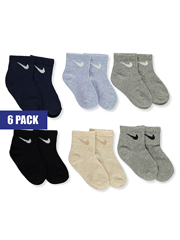 Nike Baby Boys' 6-Pack Quarter Socks - CookiesKids.com