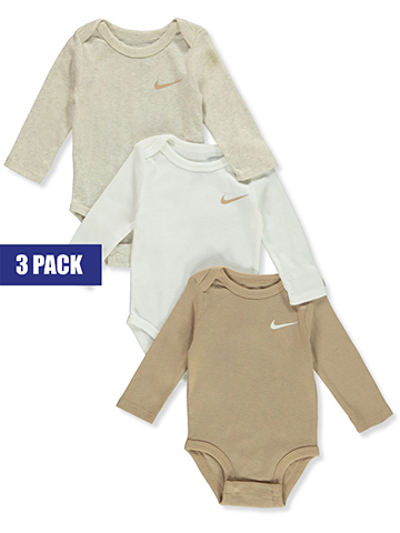 Nike Baby Boys' 3-Pack L/S Bodysuits - CookiesKids.com