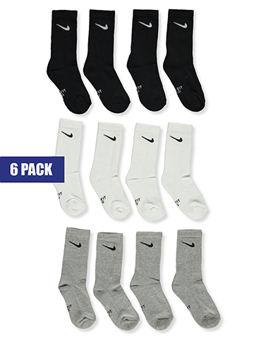 Nike Boys' 6-Pack Cushioned Crew Socks - CookiesKids.com