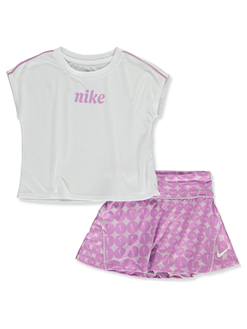 Nike Girls' 2-Piece Scooter Shorts Set Outfit - CookiesKids.com