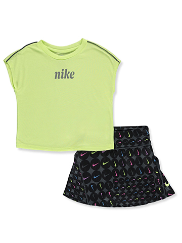 Nike Girls' 2-Piece Scooter Shorts Set Outfit - CookiesKids.com